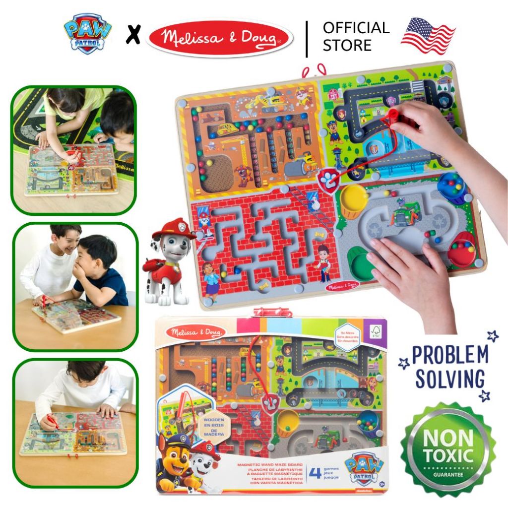(ของแท้ USA) เกมเขาวงกต แม่เหล็ก Paw Patrol นับเลข Magnetic Wand Maze Melissa & Doug ของเล่น 33324