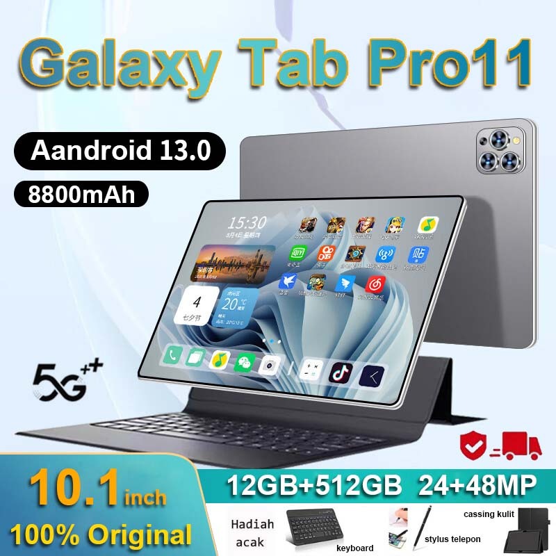ซื้อ 1 แถม 6 แท็บเล็ต Galaxy 11 Pro tablet 10.1inch 16+512GB 5G Dual SIM Wifi แทปเล็ต แทบเลต taplet