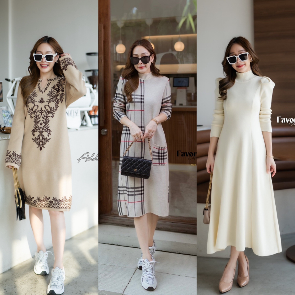 Favorite เดรสไหมพรม​ งานขายดี​ CARDIGAN_NISTA (FA2D)