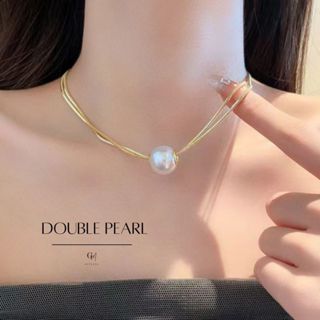 OUTLETS ล้างสต็อกจากโรงงานตรง สร้อยคอ Double pearl Valentine…