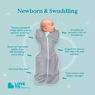 Love To Dream Swaddle UP Original 1.0 TOG – ผ้าห่อตัวเด็กแรกเกิด แขนยก(Arms UP) ผ้านุ่ม ระบายอากาศดี