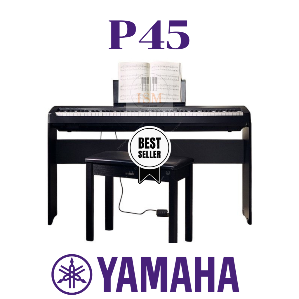 Yamaha P45 ดิจิตอลเปียโนไฟฟ้า 88 คีย์ Digital Piano 88 Keys