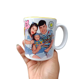 [สกรีนฟรี1ด้าน] แก้วเซรามิค มีหูจับ ใส่ได้ทั้งน้ำร้อนและน้ำเย็น ราคานี้รวมออกแบบและสกรีนแล้วจ้า