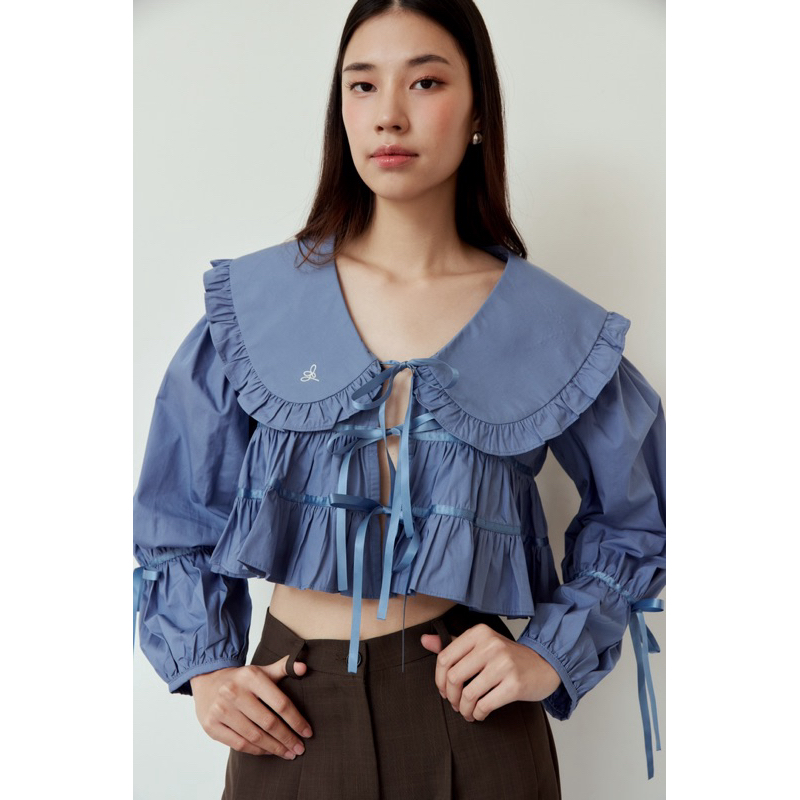 Summerry - Long sleeves ruffle collar tops