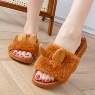 Leyoo มาแรงมาก รองเท้าแตะแบบสวมแฟชั่น ดีไซน์หูกระต่ายสุดน่าร…