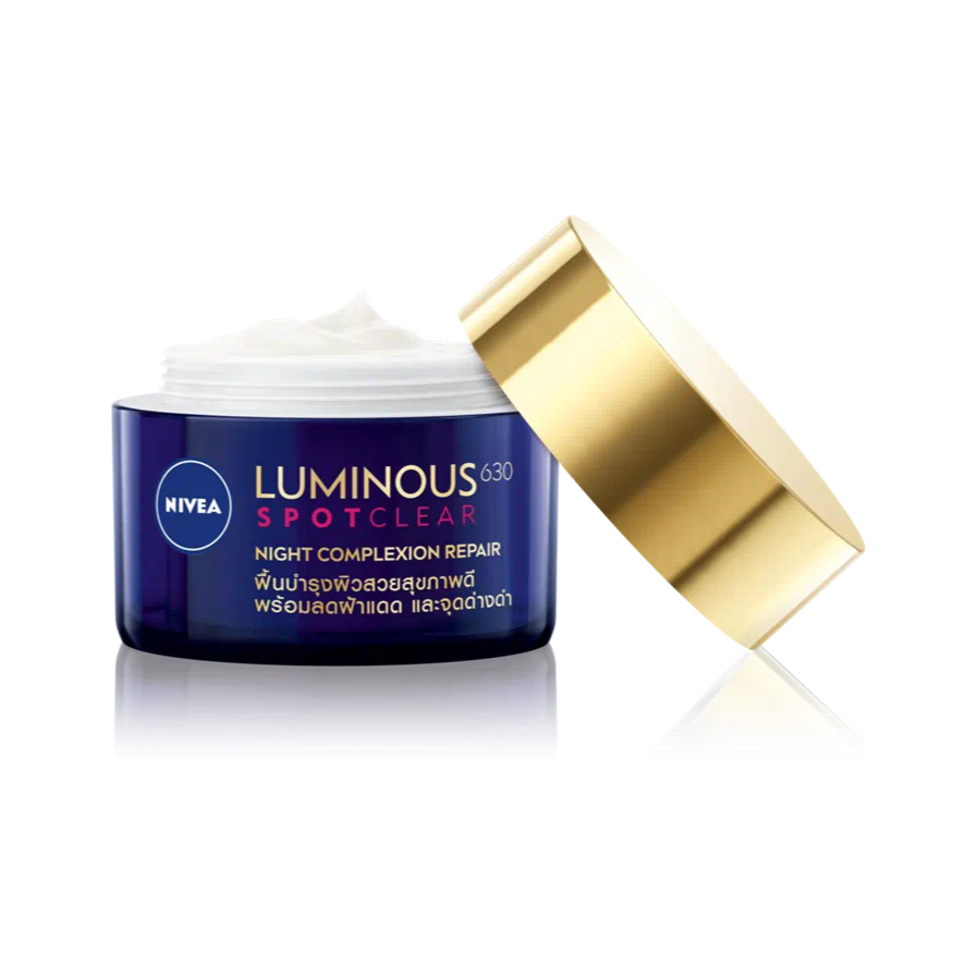 [สินค้าใหม่/ราคาพิเศษ/ฉลากไทย] NIVEA ลูมินัส630 สปอตเคลียร์ ไนท์ คอมเพล็กชั่น รีแพร์ 50ML