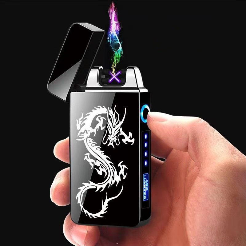 USB ไฟฟ้า ไฟฟ้าพลาสม่า เกรดพรีเมียม หน้าจอสัมผัส LED บางเฉียบ  ไฟฟ้าพลาสม่า ไฟแช็คแฟชั่น