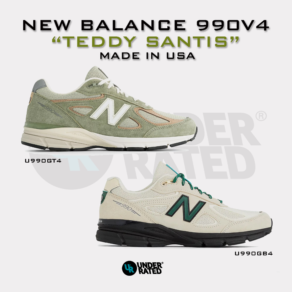 [สินค้าพร้อมส่ง] รองเท้า New Balance 990v4 Teddy Santis สี Olive และสี Macadamia Nut Made in USA สิน