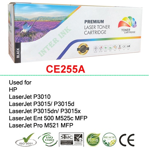 ตลับหมึก LaserJet P3010/ P3015/ P3015d/ P3015dn/ P3015x (CE255A) สีดำ Compatible