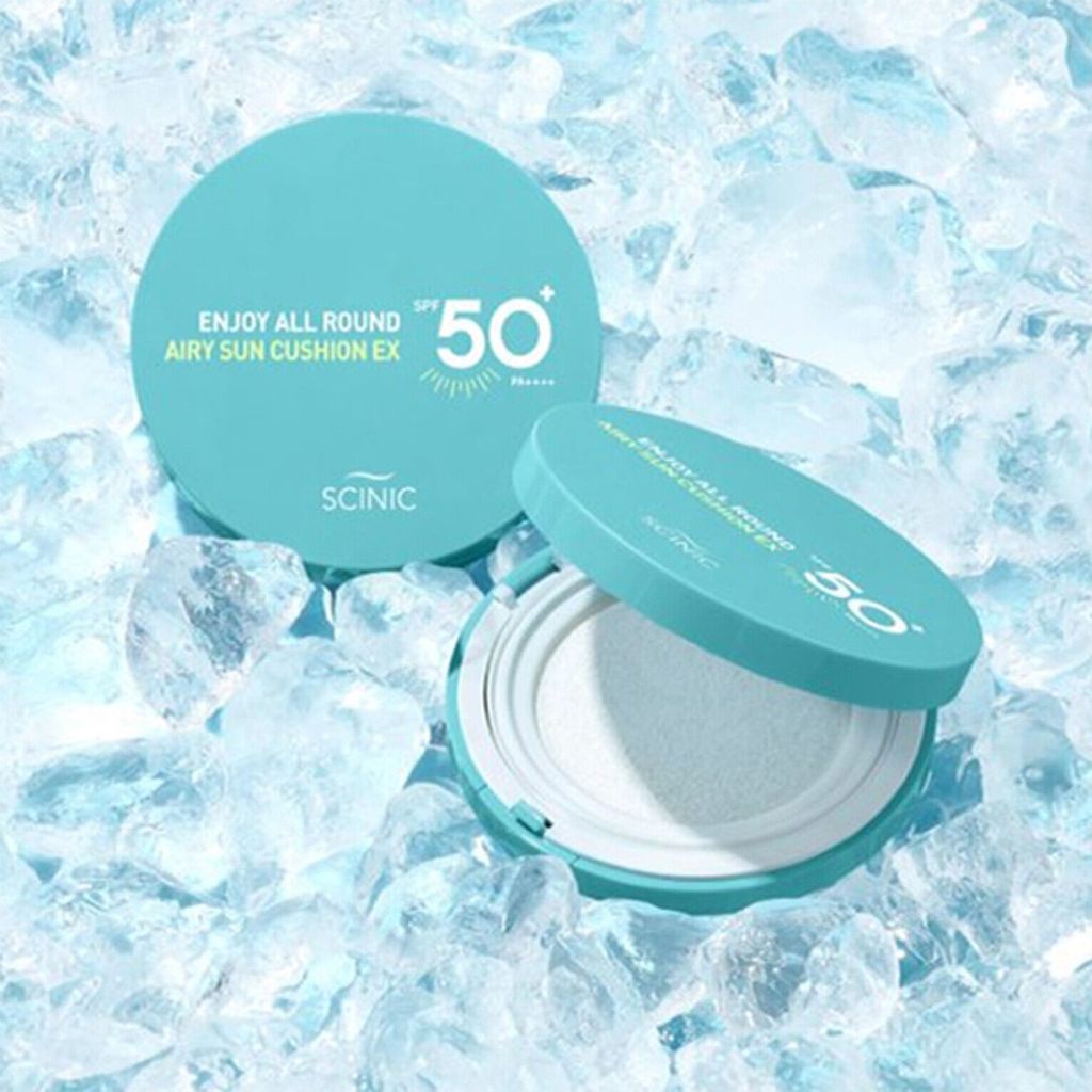 [สินค้าของแท้100% พร้อมส่ง] SCINIC Enjoy All Round Airy Sun Cushion EX 25g (SPF50+PA++++)