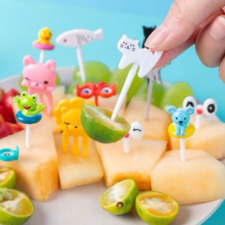 *พร้อมส่ง* ส้อมจิ้มผลไม้ ผัก อาหาร รูปการ์ตูน สัตว์น่ารัก ใช…