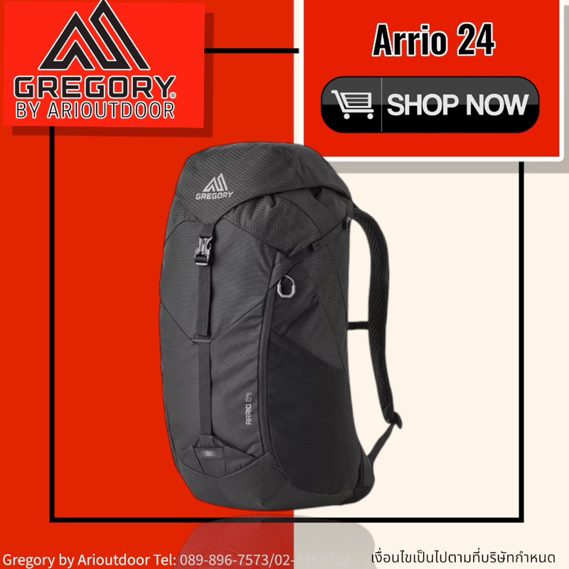 Gregory Arrio 24 Daypack Unisex มาพร้อม Rain Cover