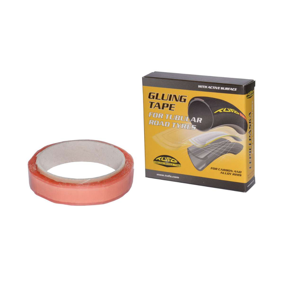 เทปกาวติดล้อจักรยานสำหรับยางฮาร์ฟ TUFO Gluing Tape For Tubular Road Tyres ขนาด19และ22 MM.(1กล่องบรรจุ1ม้วนสำหรับ 1 ล้อ)