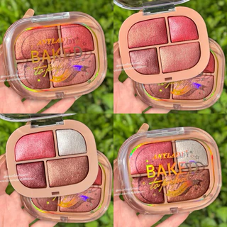 บลัชออน ปัดแก้มไฮไลท์ Anylady​ Baked Blusher​ 4 เฉดสี เนื้อชิมเมอร์ ปัดแก้มหน้าเงา ติดทน กันน้ำ กัน​เหงื่อ​