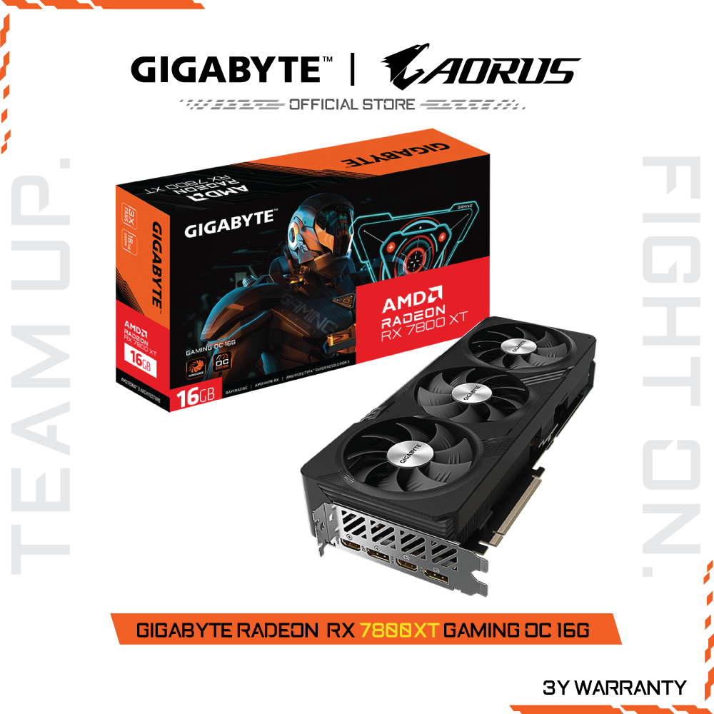GIGABYTE Radeon RX 7800XT GAMING OC 16G (VGA Card) GV-R78XTGAM OC-16GD-1.0