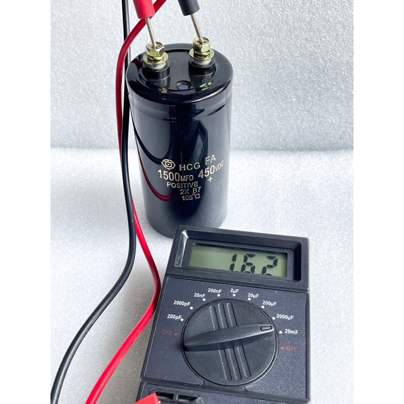 (แพ็ค1ตัว) C 1500UF 450V คาปาซิเตอร์ Hitachi 50x100mm C1500UF 450V Capacitor ตัวเก็บประจุไฟฟ้า 1500U