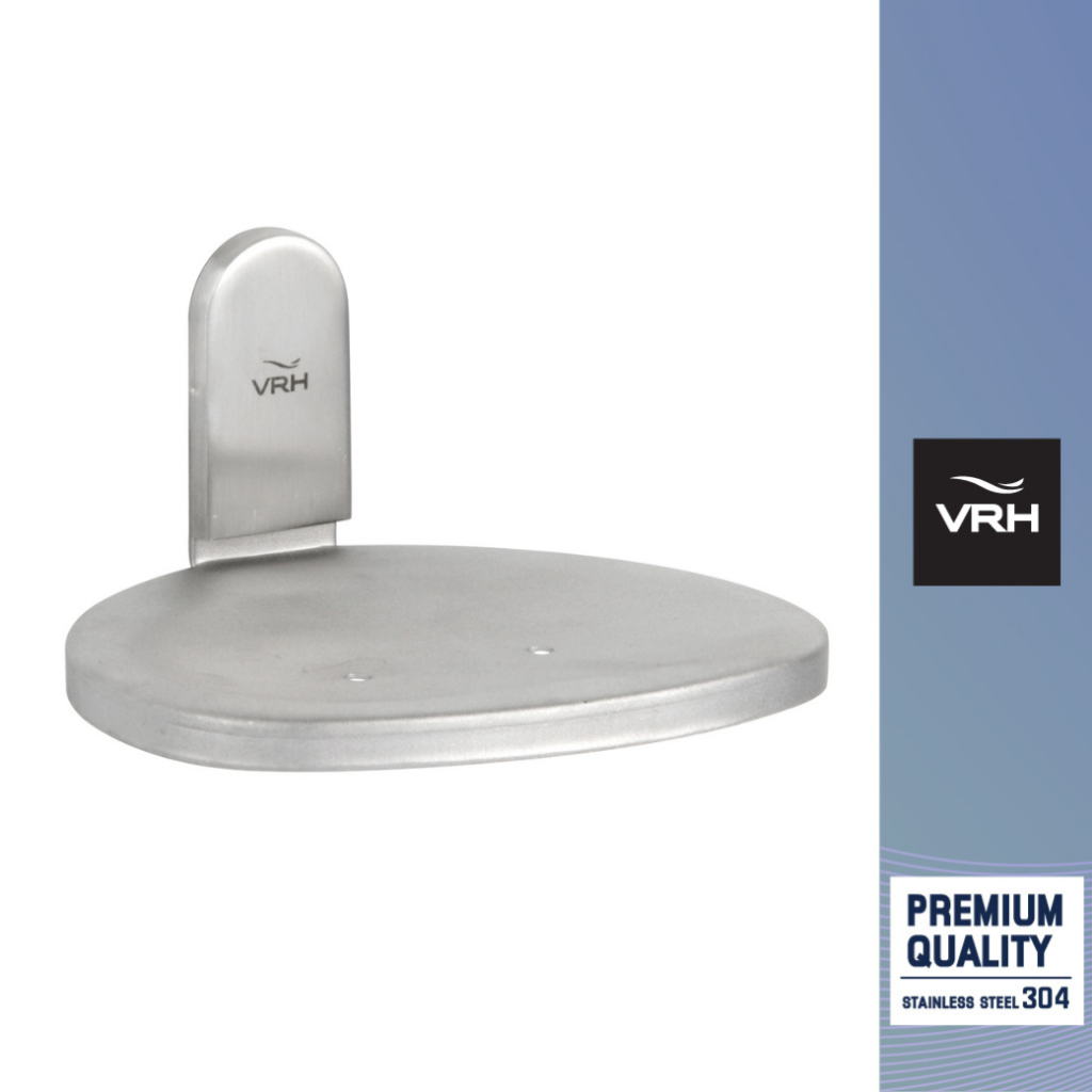 VRH ที่ใส่สบู่ รุ่น DC107 มีฝาครอบที่ขายึด ผิวซาติน จานวางสบู่  รหัส FBVHD-C107BS (Clearance Product)