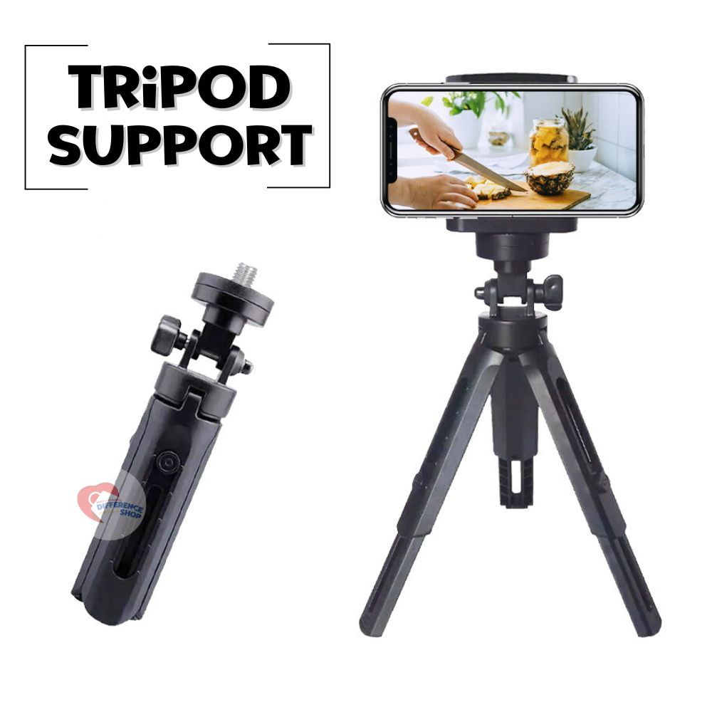 Tripod Support ขาตั้งมือถือ หมุนได้ 360 องศา หัวต่อแบบ1/4 ใส่อุปกรณ์เสริมได้ ขาตั้งปรับความยาวได้ พกพาสะดวก พร้อมส่ง!!!