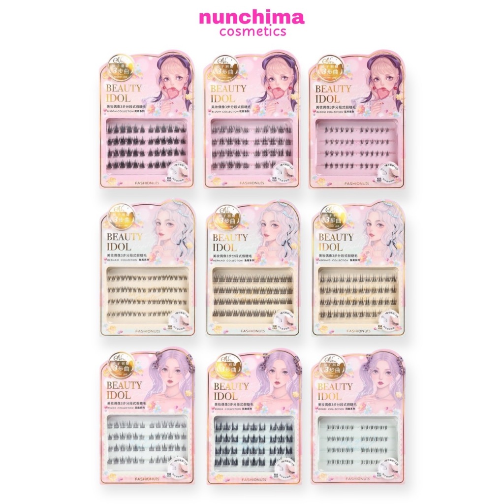 FASHIONNUTS BEAUTY IDOL TO BE BEAUTIFUL DIY CLUSTER LASHES MERMAID COLLECTION ขนตาปลอม แบบช่อ