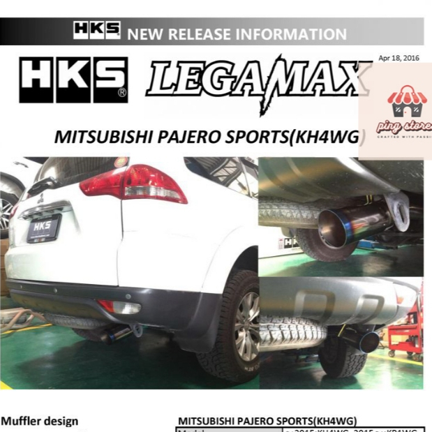 ท่อ HKS Mitsubishi PajeroปลายTita เครื่อง 4D56 4N15037 โฉมเก่า
