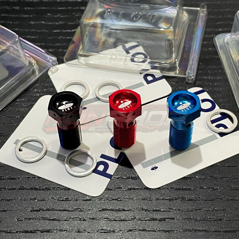 น็อตน้ำมันเบรคแบรนด์PLOTแท้ มี 3 สี M10x1.00
