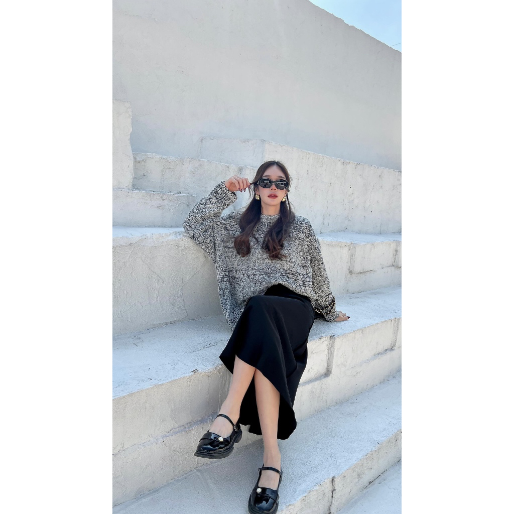 พร้อมส่ง SAC.BANGKOK กระโปรง Satin Long maxi skirt