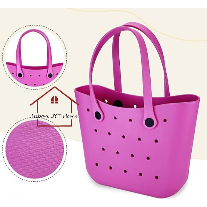 กระเป๋าสะพายไหล่ สะพายข้าง กระเป๋าชายหาด EVA มีรู สำหรับใส่จิบิ ตกแต่ง diy