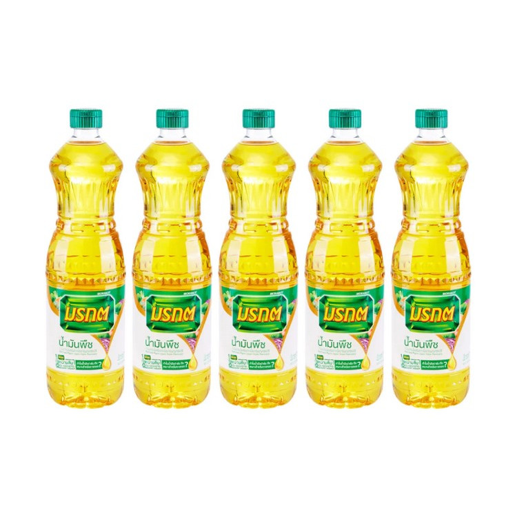 [ส่งฟรี] น้ำมันพืชมรกต น้ำมันปาล์มมรกต 5 ขวด ขวดละ 1 ลิตร