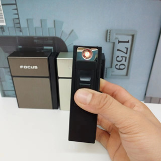 FOCUS กล่องเก็บบุหรี ไฟฟ้าพลาสม่า ชาร์จไฟUSB อุปกรณ์จุดไฟ เก…