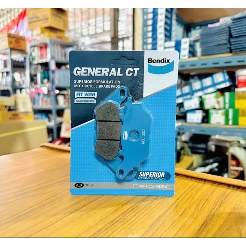 ผ้าเบรค Bendix (ของแท้) MD6 (หน้า)Fino,Mio,Nouvo-135,Spark-135,Filano,Fiore,R-15,M-SLAZ,N-MAX