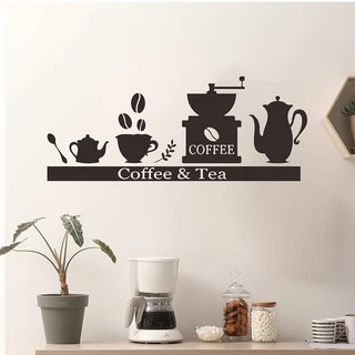 สติ๊กเกอร์คาเฟ่ สติ๊กเกอร์ติดผนัง สติกเกอร์ แต่งร้านกาแฟ diy สติ๊กเกอร์ สติ๊กเกอร์ติดกระจก cafe coffee คาเฟ่ พร้อมส่ง