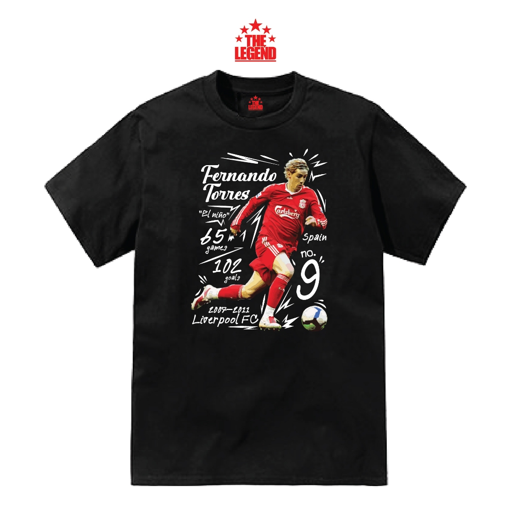 เสื้อยืดลาย Fernando Torres ซุปเปอร์สตาร์ตำนานนักเตะ ผ้าโคตรเทพใส่สบายไม่ร้อนไม่ยับไม่ย้วย ทรงสวย