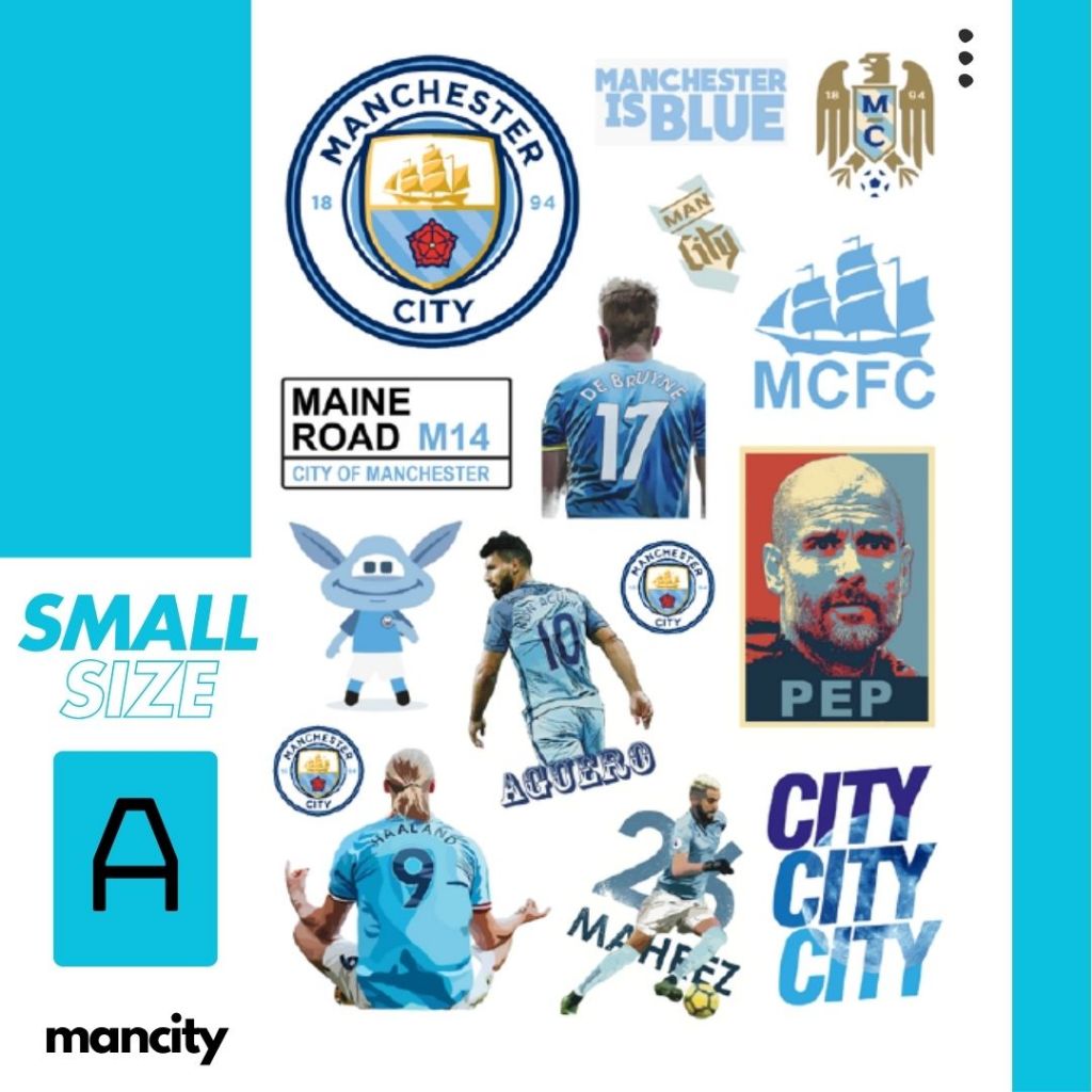 [Small Size] Mancity - สติกเกอร์ Mancity แมนซิตี้ - KAMII