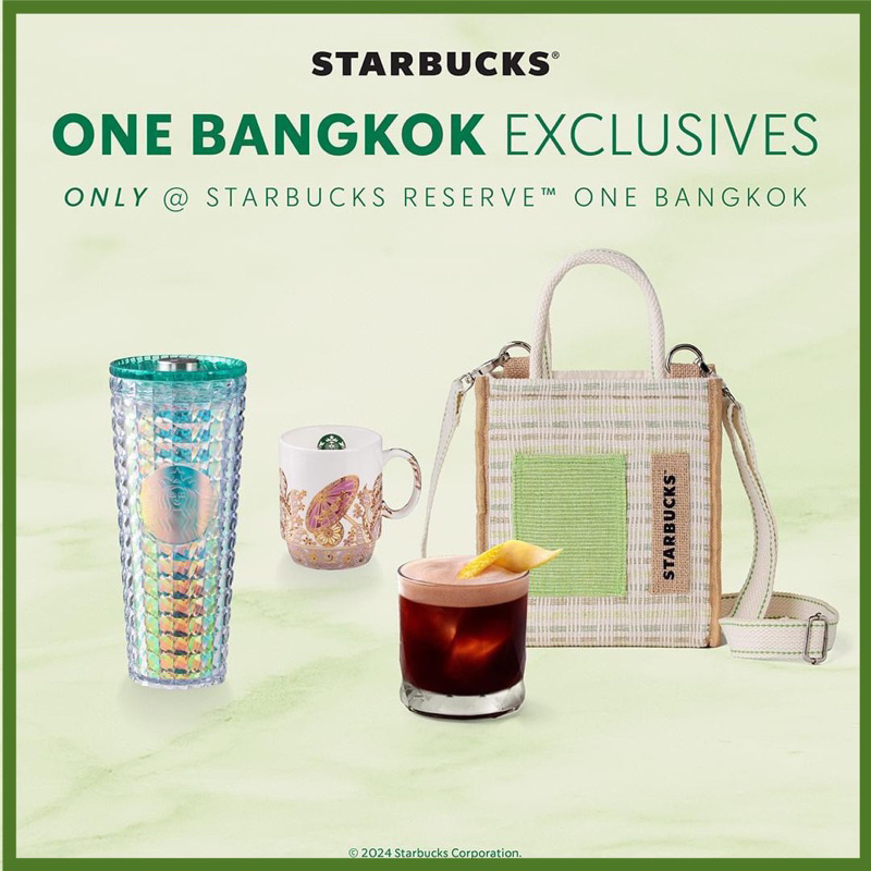 💯%Starbucks®Reserve™ Thailand Collectibles OneBangkok  Exclusive Collection เบญจรงค์  สตาร์บัคส์ รีเสิร์ฟ วัน แบงค็อก