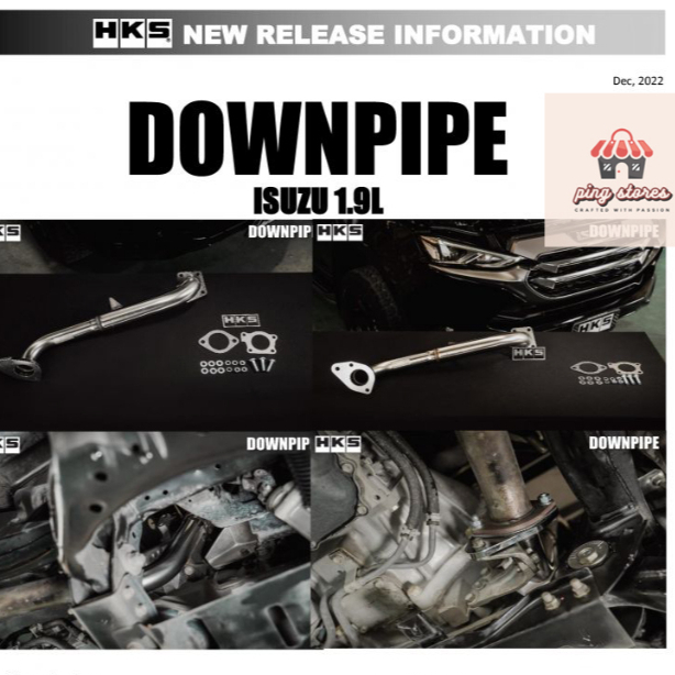 ท่อ HKS Isuzu D-Max Mu-X Downpipe เครื่อง RZ4E