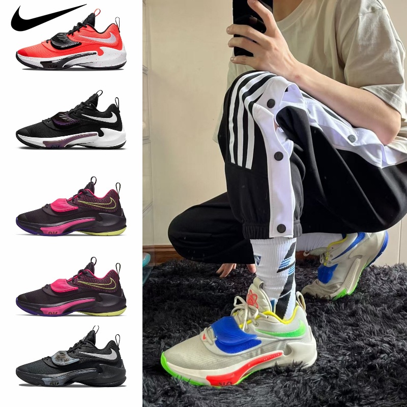 【💯  เคาน์เตอร์ของแท้】Nike ZOOM FREAK 3 รองเท้าบาสเกตบอล