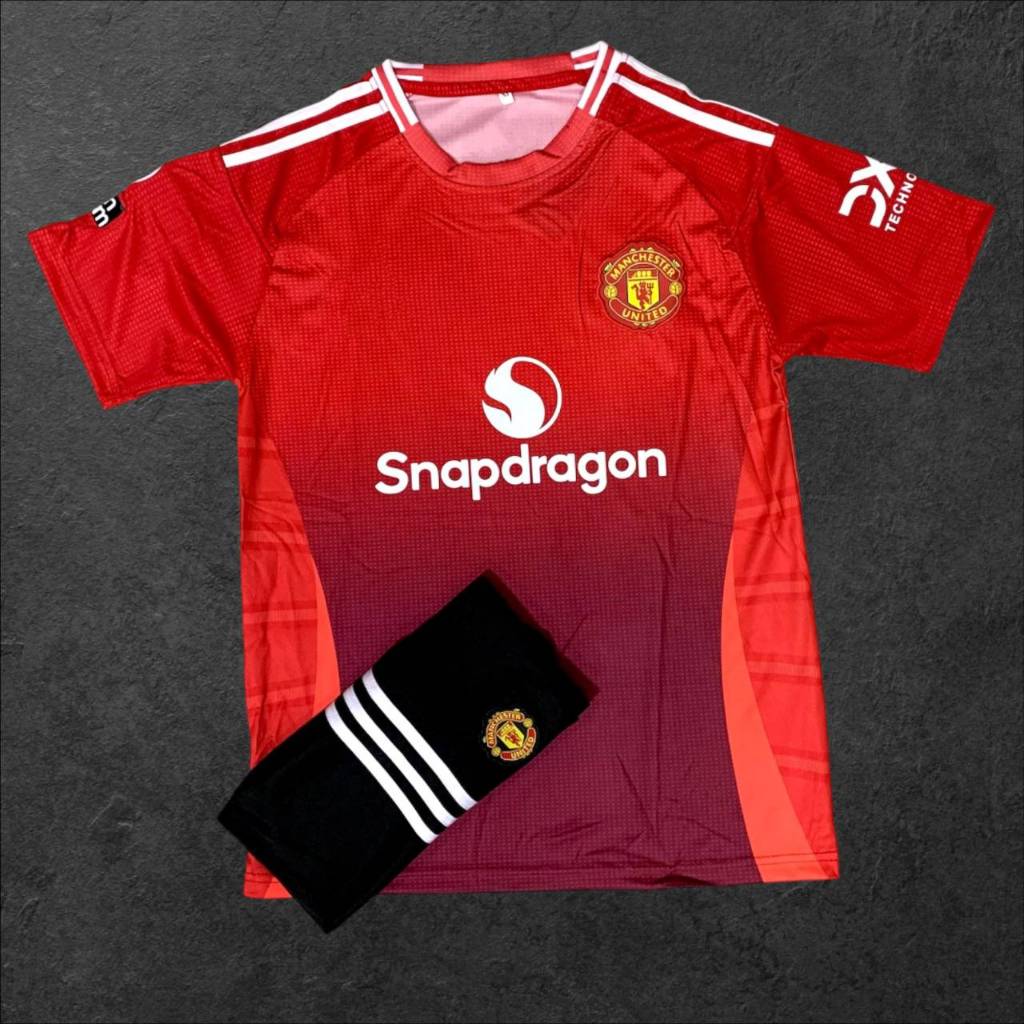 ใหม่ล่าสุด ชุดฟุตบอล (เสื้อพร้อมกางเกง) ทีม แมนยู ชุดสาม เกรดแฟนบอล 2024/2025 Full Option