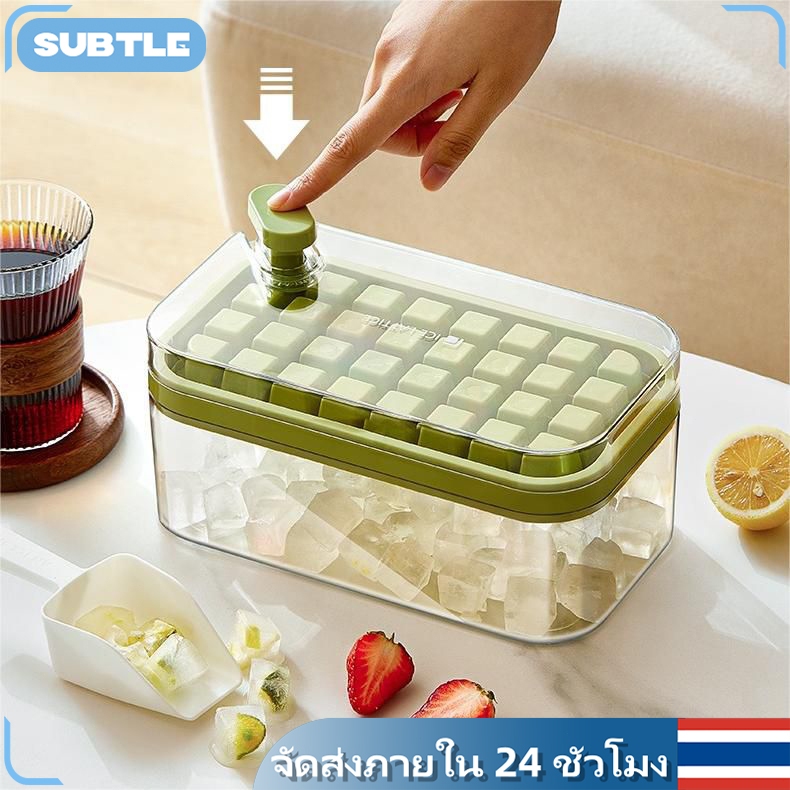 ถาดน้ำแข็งก้อน 68ช่อแม่พิมพ์ทำน้ำแข็ง บล็อคน้ำแข็งเกรดอาหารตู้เย็น มีฝาปิด ถาดทำน้ำแข็ง พร้อมกล่องฝาปิด ที่ทำน้ำแข็งแบบก
