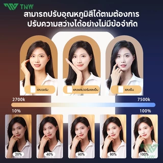 TNW 20นิ้ว ไฟสตูดิโอ ไฟไลฟ์สด LED Panel Light พร้อมขาตั้ง2.1m ไฟต่อเนื่อง Studio ด้วยรีโมท