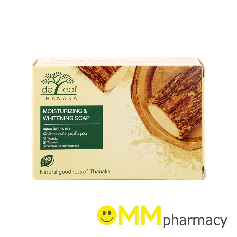 DE LEAF THANAKA  MOISTURIZING & WHITENING SOAP 100G.