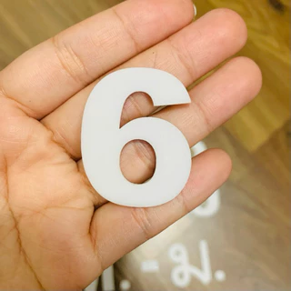 🆎 ตัวเลขอะคริลิค เลขที่บ้าน ป้ายอะคริลิค สีขาว สูง 4 ซม. 6 ซม. และ 9 ซม.