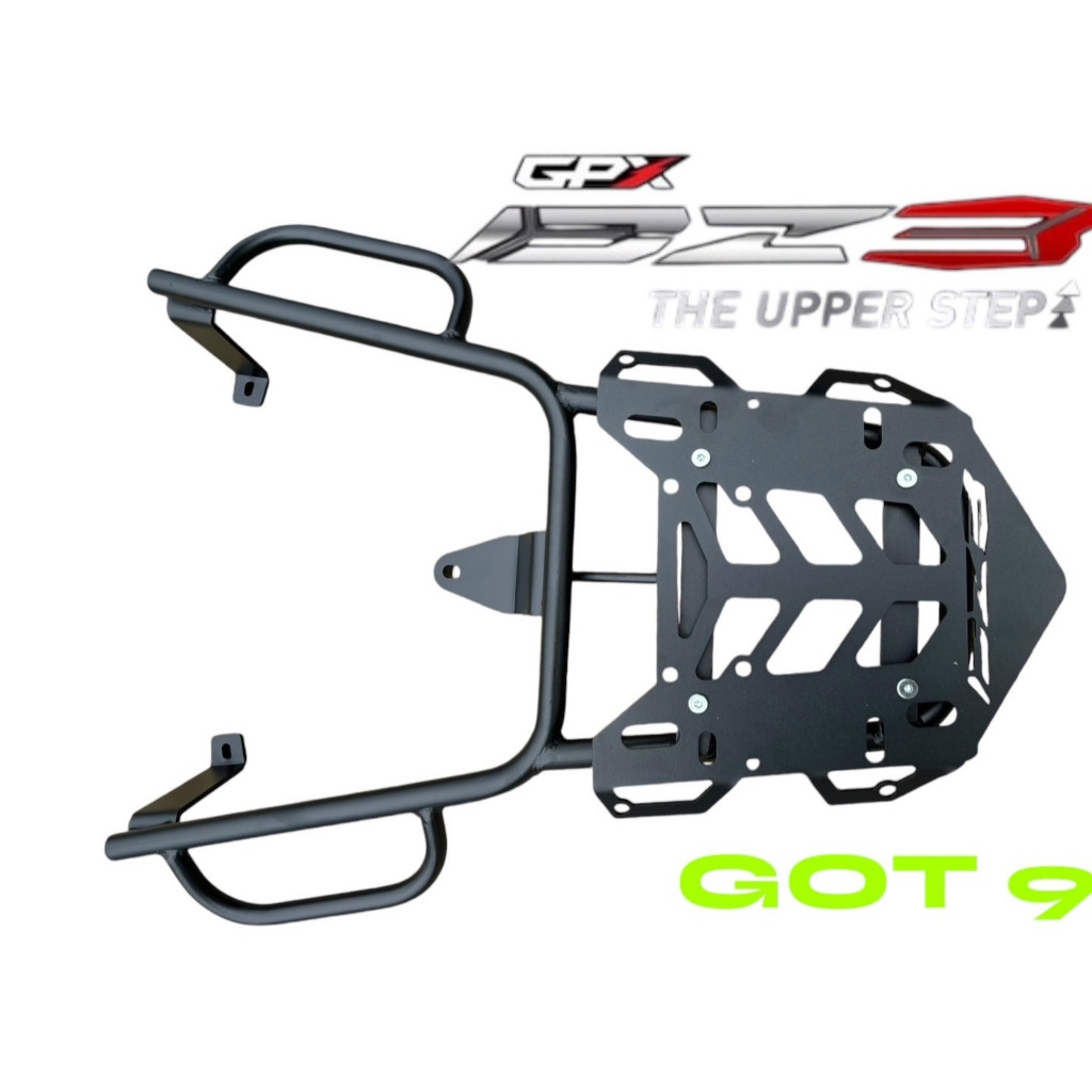 Rack ท้าย gpx DZ3 งาน พรีเมี่ยมแข็งแรง ถาดdouble rack by GOT9 งานสี powder coat TP