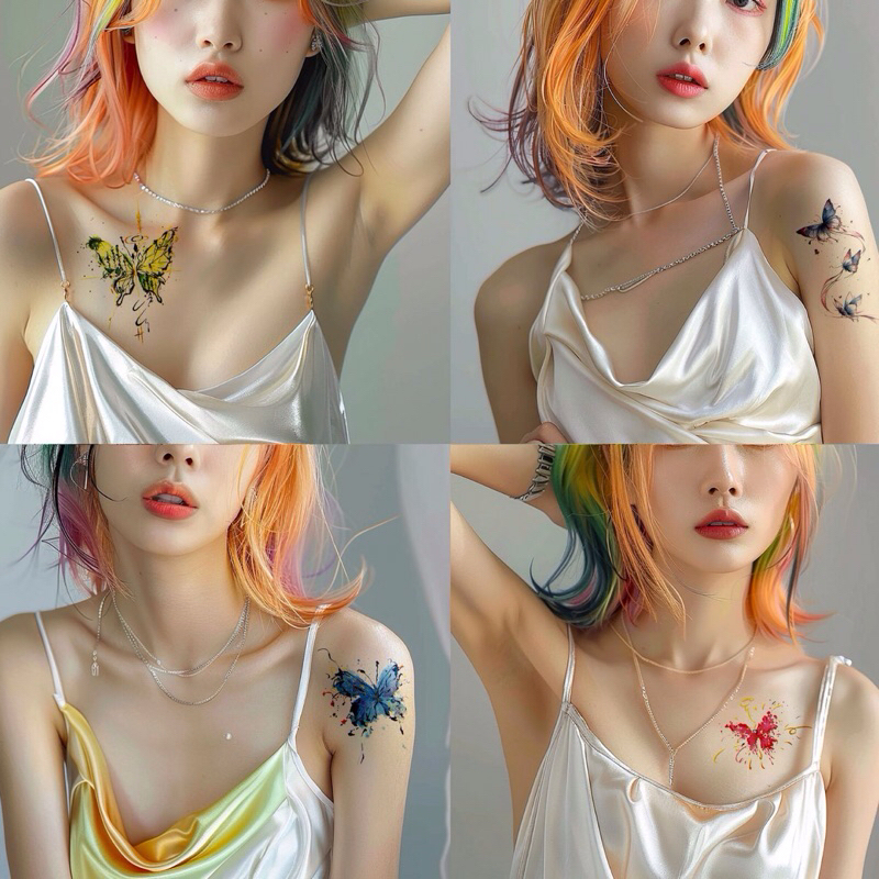แทททูผีเสื้อ 6x10cm. พร้อมส่งใน