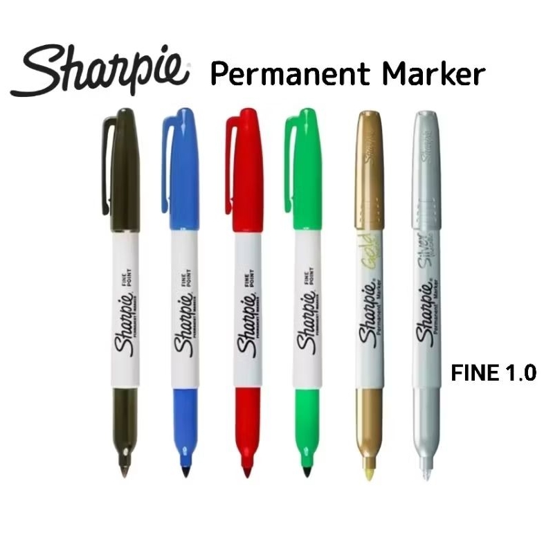 Sharpie ปากกามาร์คเกอร์ Permanent Marker Fine 1.0 มม. ชนิดลบไม่ได้  (ราคาต่อ 1 ด้าม)