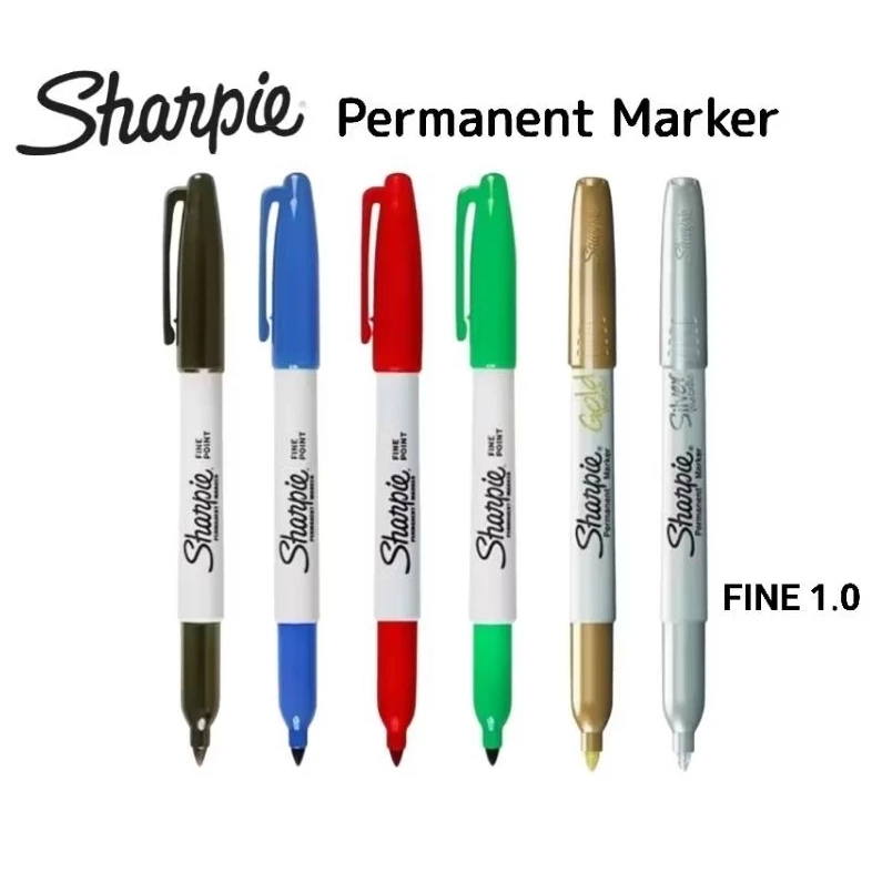 Sharpie ปากกามาร์คเกอร์ Permanent Marker Fine 1.0 มม. ชนิดลบไม่ได้ (ราคาต่อ 1 ด้าม)
