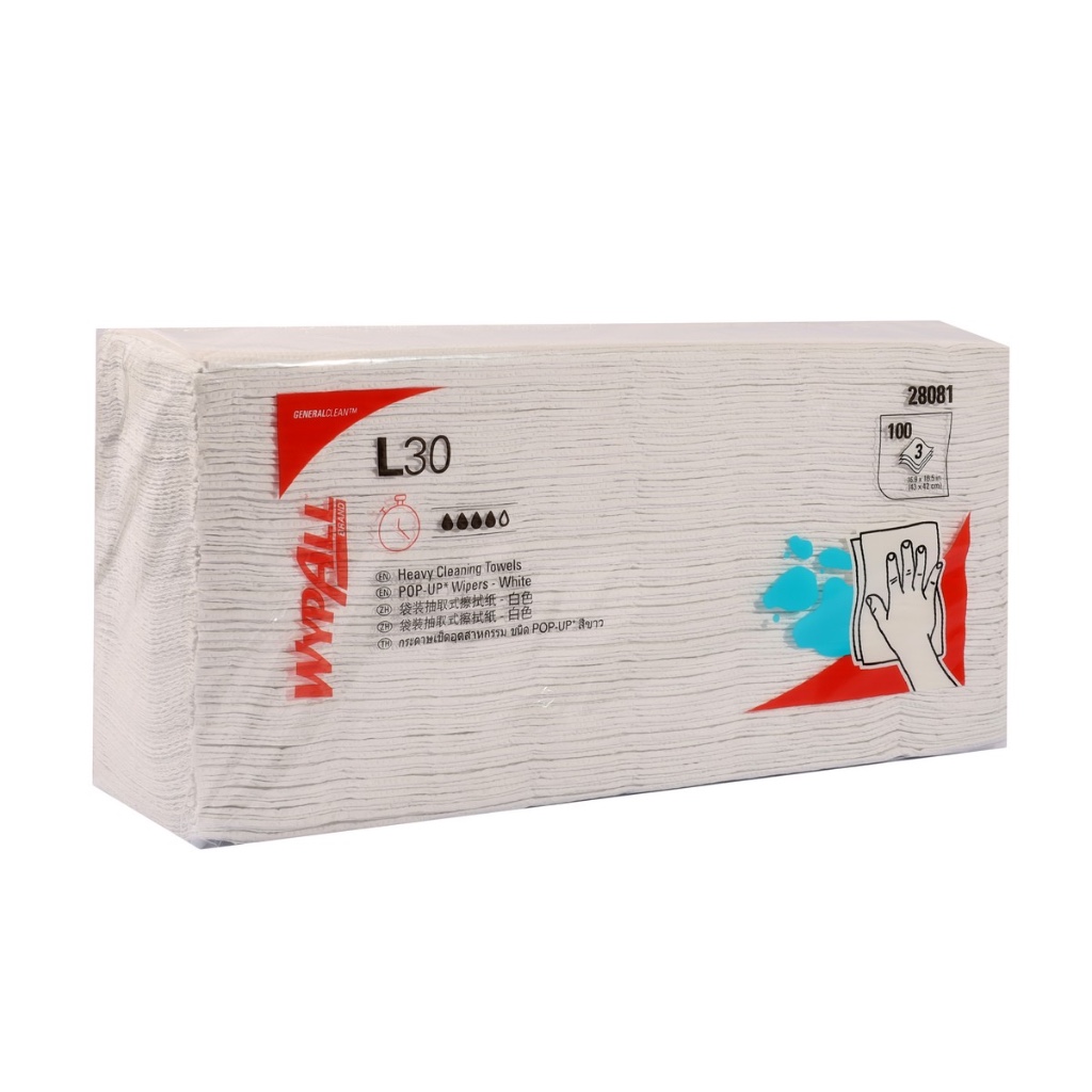 KIMBERLY CLARK กระดาษเช็ดทำความสะอาดสำหรับงานอุตสาหกรรม สีขาว 1 ห่อ / 100 แผ่น (1 ลัง / 10 ห่อ )