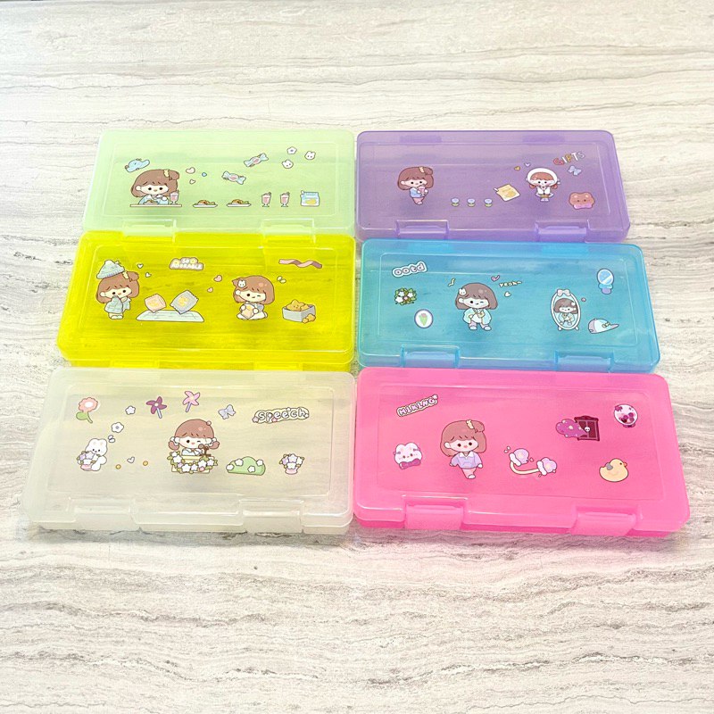 กล่องดินสอหูล็อค กล่องพลาสติก กล่อง diy พร้อมส่ง
