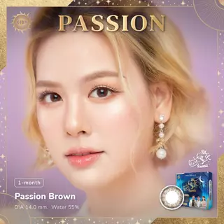 PASSION BROWN [Kitty Kawaii Lens Official] สีน้ำตาล - คอนแทคเลนส์สายมู MTK