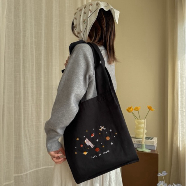 katji / พร้อมส่ง shopping bag กระเป๋าย่ามถือได้หลายทรง