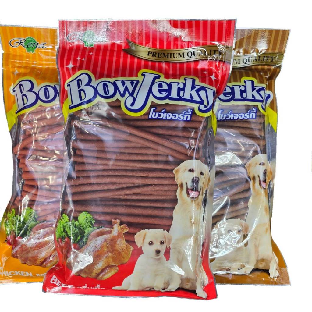 BowJerky (โบว์เจอร์กี้ ) ขนาด 800 กรัม ขนมสำหรับสุนัขทุกสายพันธุ์